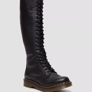Dr. Martens Women's 1B60 20-Eye Black Virginia Leather High Boots